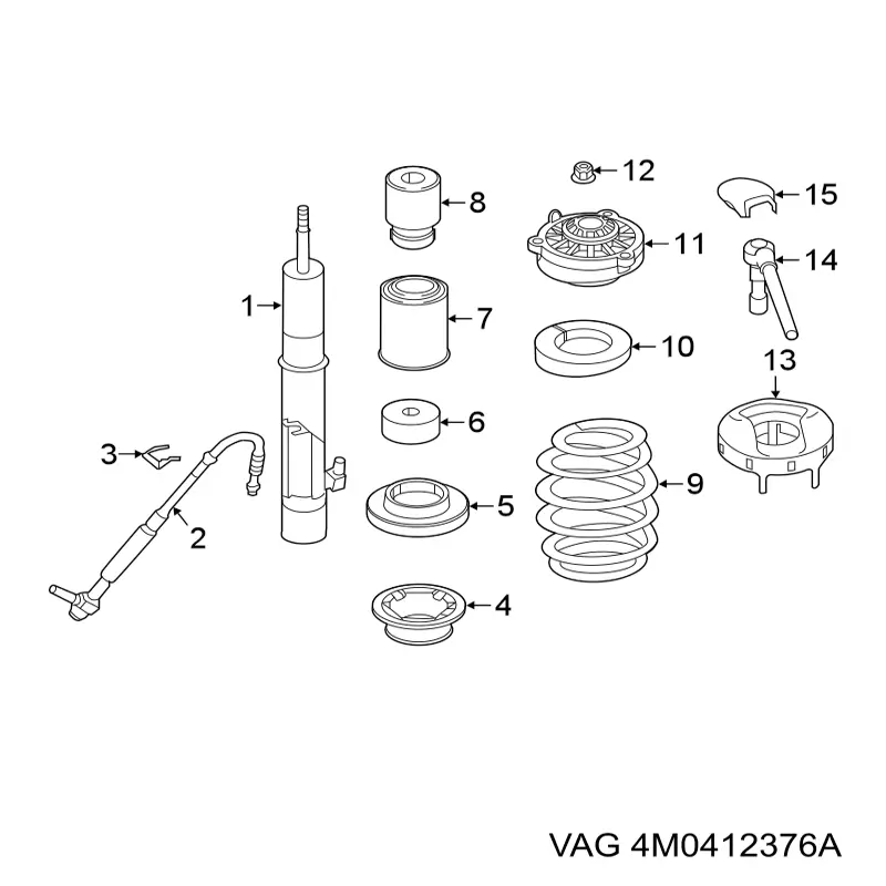 4M0412376A VAG Кришка опори амортизатора переднього