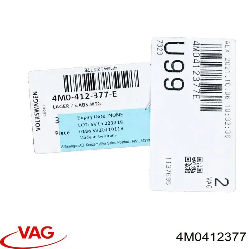 Купити 4M0412377 VAG Опора амортизатора переднього