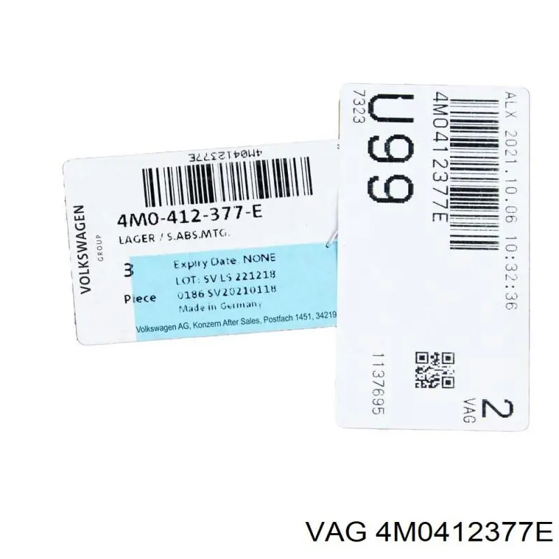 Опора стійки амортизатора переднього VAG 4M0412377E ціна, від 30.56 USD