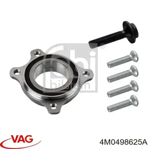 Комплект підшипник маточини передньої VAG 4M0498625A ціна, від 42.20 USD