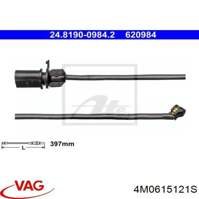 4M0615121S VAG Сенсор зносу