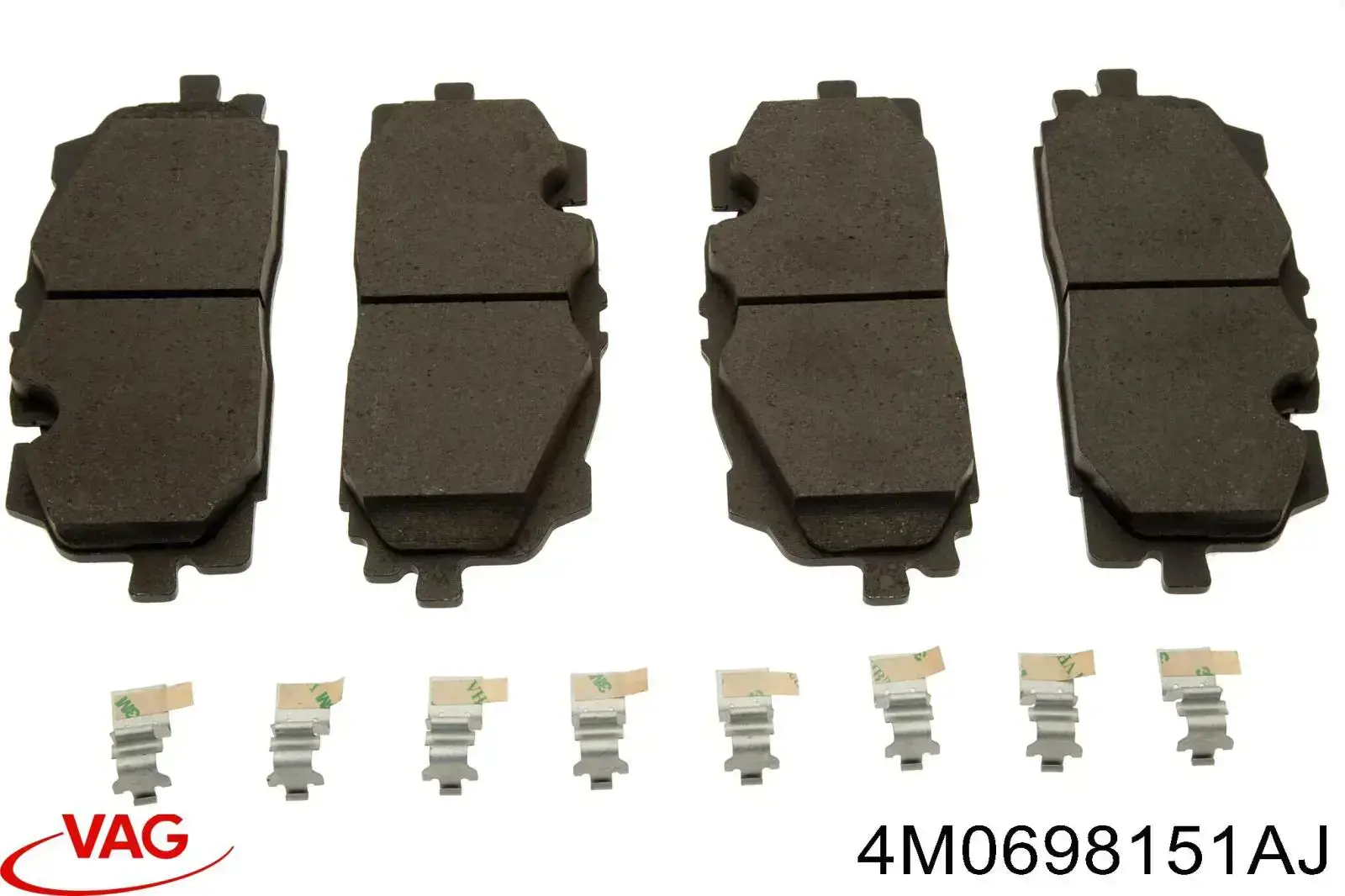 Купити 4M0698151AJ VAG Колодки гальмівні передні, дискові