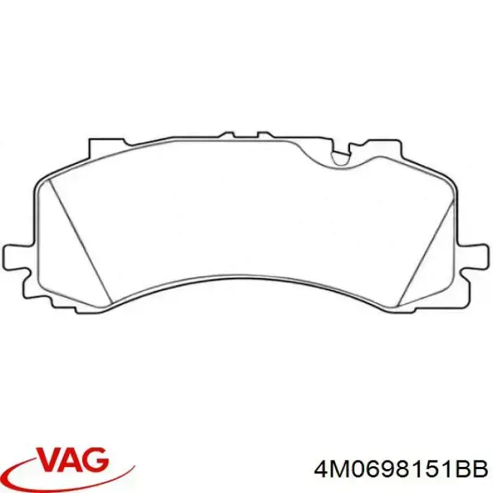 Купити 4M0698151BB VAG Колодки гальмівні передні, дискові