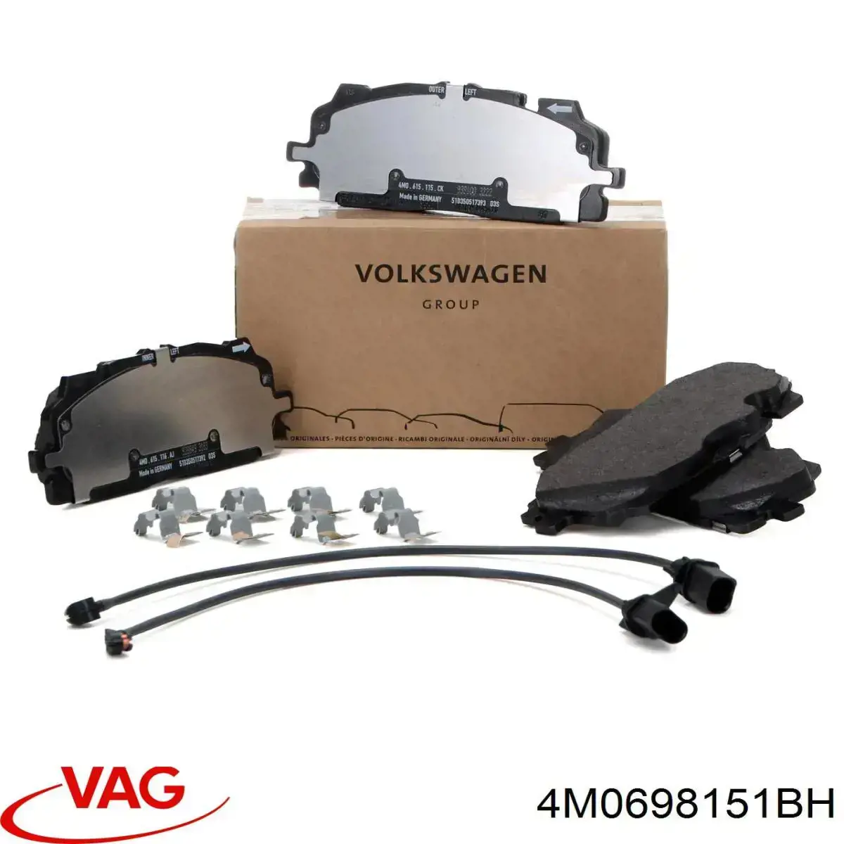 Купити 4M0698151BH VAG Колодки гальмівні передні, дискові