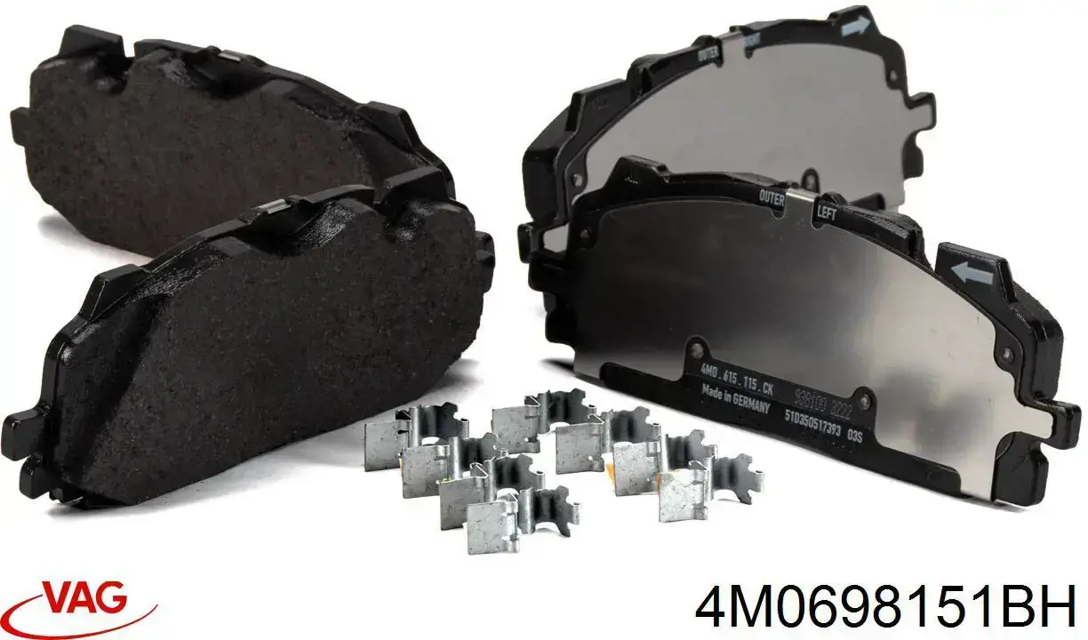 Гальмівні колодки VAG 4M0698151BH ціна, від 152.03 USD
