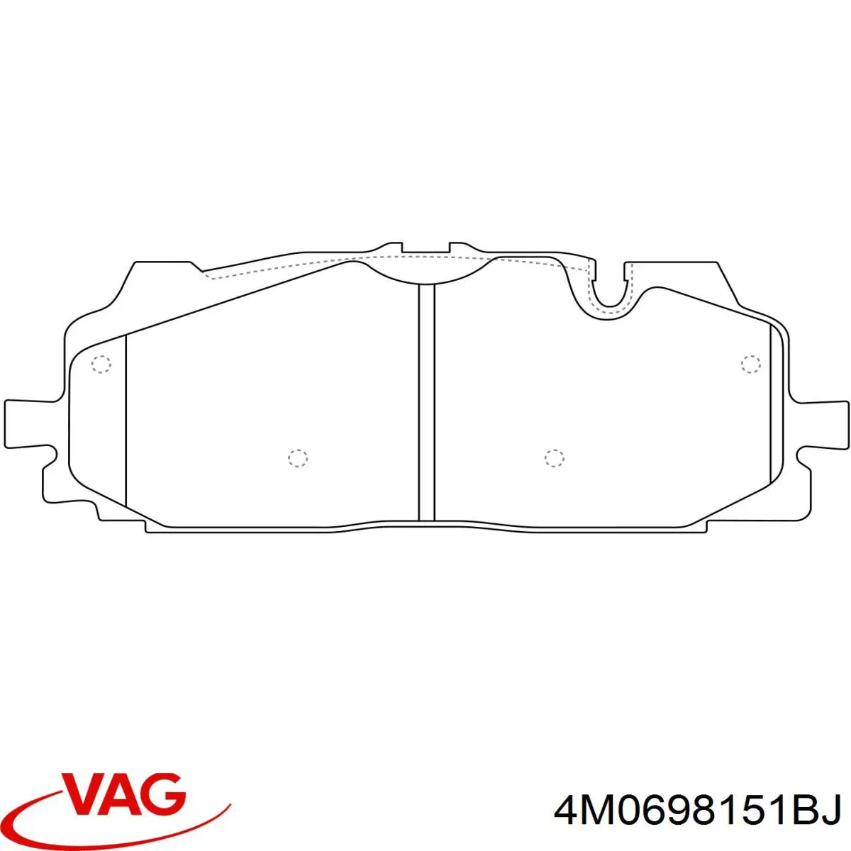 Купити 4M0698151BJ VAG Колодки гальмівні передні, дискові