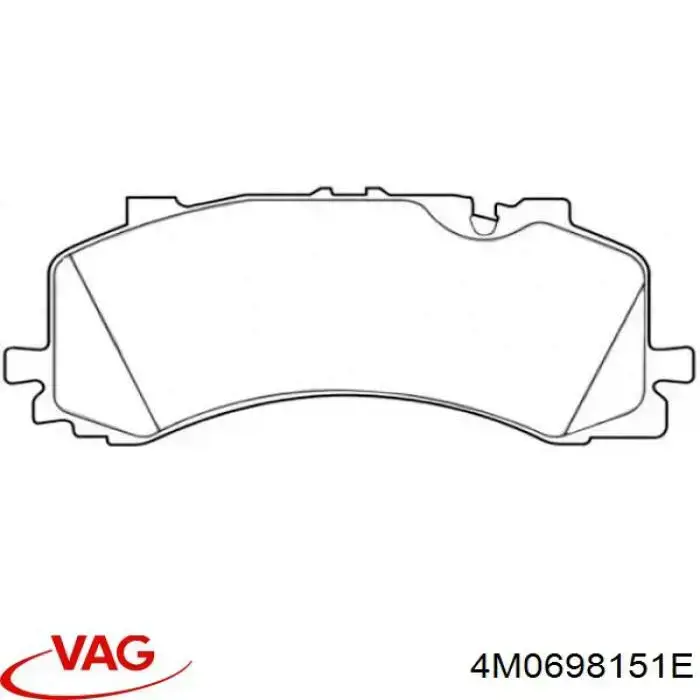 Гальмівні колодки VAG 4M0698151E ціна, від 240.33 USD
