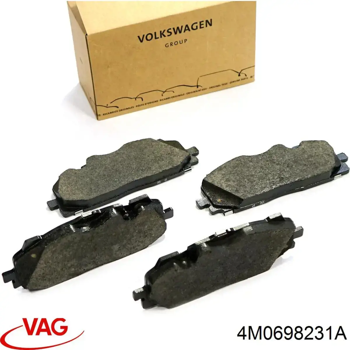 Комплект пружинок кріплення дискових колодок, передніх 4M0698231A VAG