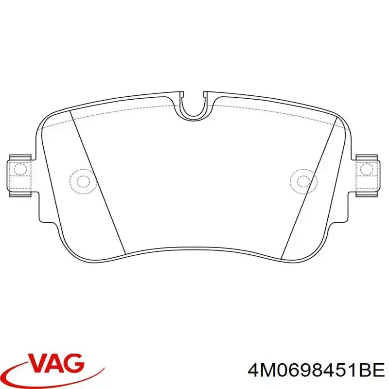 Задні гальмівні колодки VAG 4M0698451BE ціна, від 131.67 USD