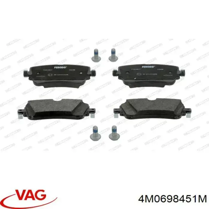 Купити 4M0698451M VAG Задні колодки
