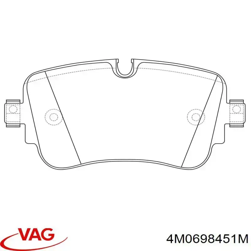 Задні гальмівні колодки VAG 4M0698451M ціна, від 73.23 USD