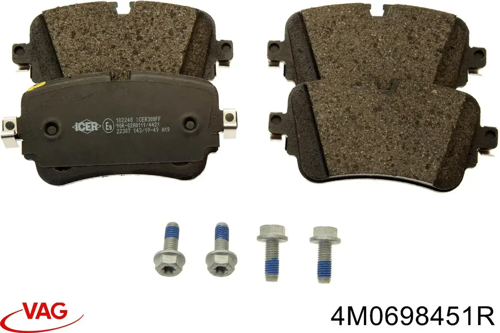 Задні гальмівні колодки VAG 4M0698451R ціна, від 45.93 USD