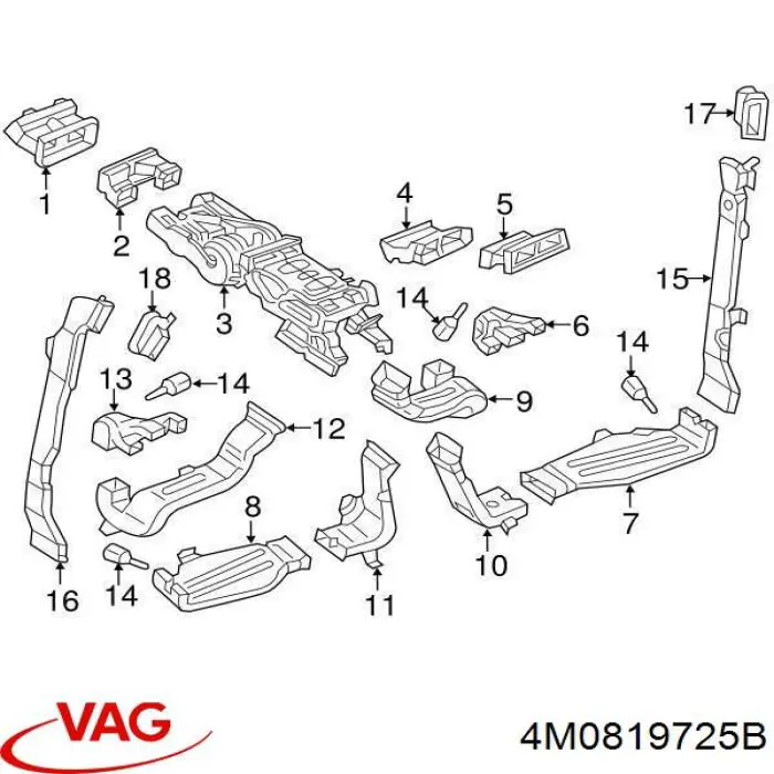  VAG 4M0819725B ціна, від 3.94 USD