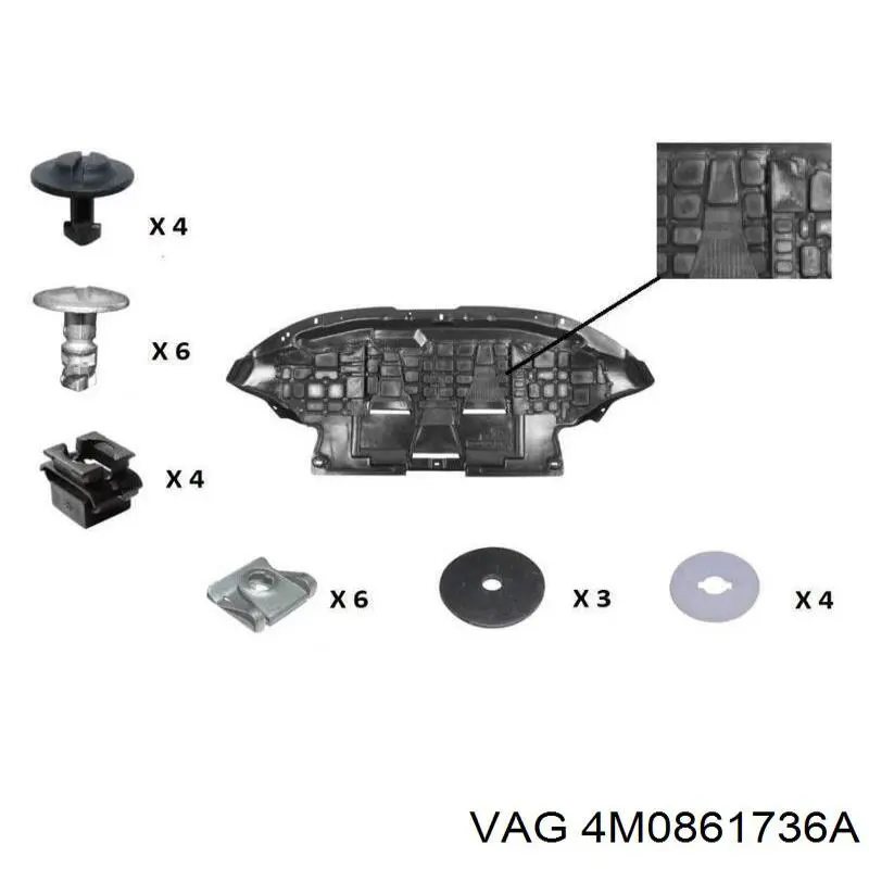  VAG 4M0861736A ціна, від 5.08 USD