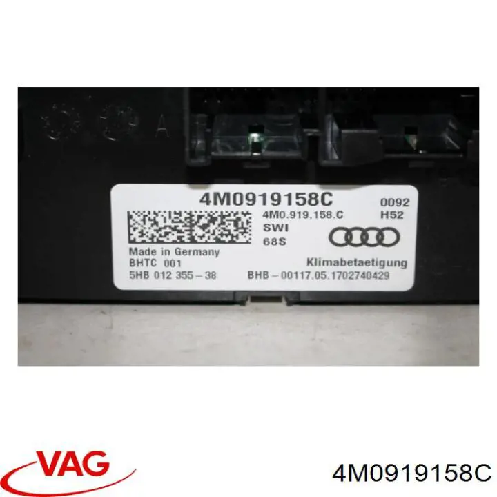4M0919158C VAG Механізм управління кондиціонером