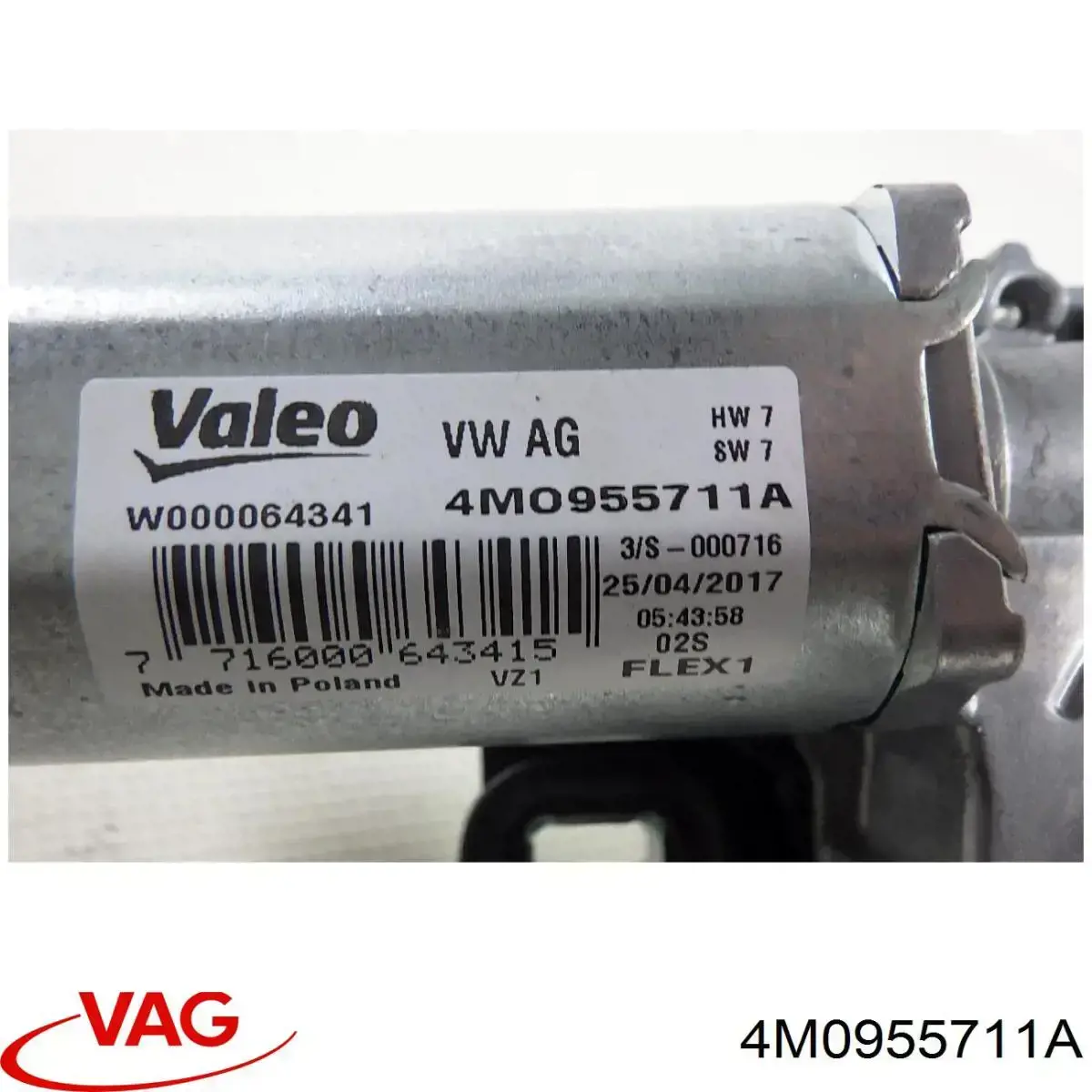 Задній механізм склоочисника VAG 4M0955711A