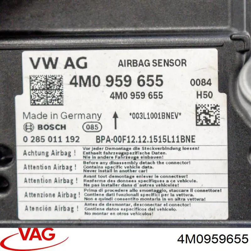 Модуль-процесор керування подушки безпеки VAG 4M0959655 ціна, від 107.68 USD