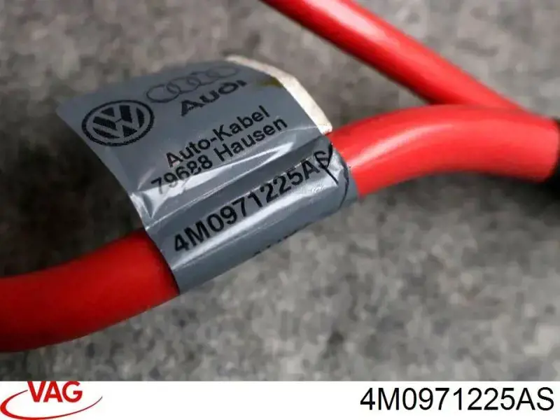 Кабель плюсової клеми акумулятора (АКБ) VAG 4M0971225AS ціна, від 63.34 USD