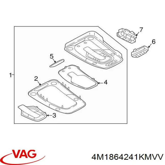 4M1864241HMVV VAG Декоративна накладка центральної консолі