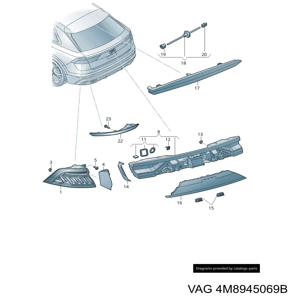 Ліхтар задній лівий, зовнішній ZAD191414AL Signeda