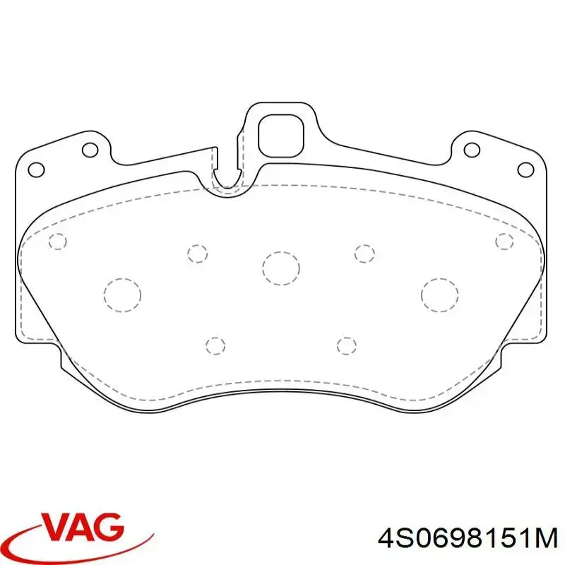 Купити 4S0698151M VAG Колодки гальмівні передні, дискові