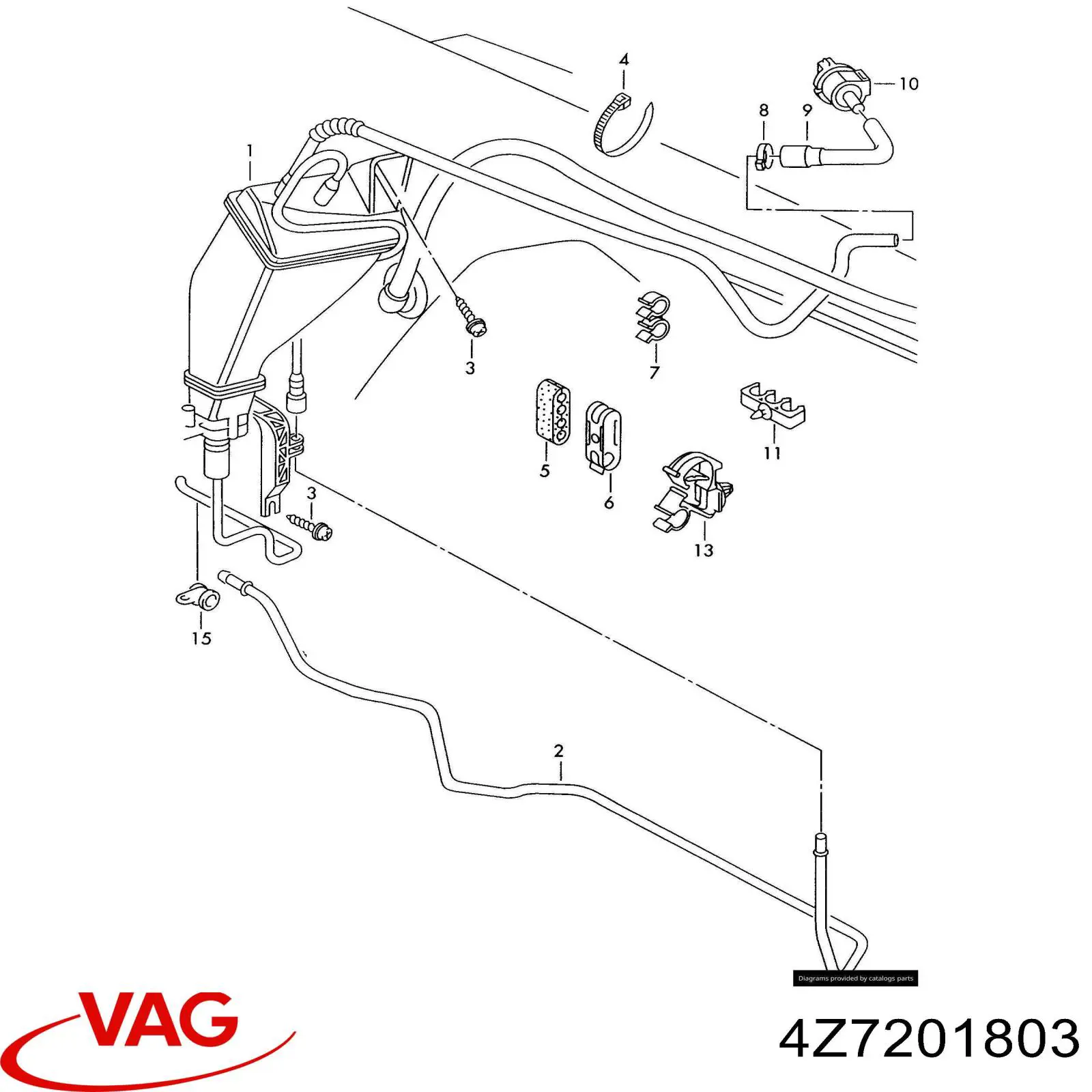 Адсорбер парів палива VAG 4Z7201803 ціна, від 38.01 USD