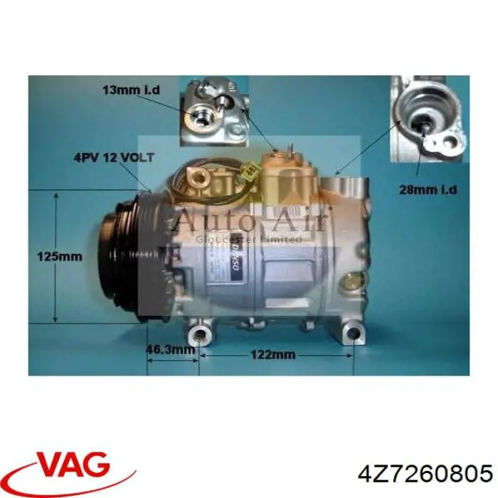 4Z7260805 VAG компресор кондиціонера