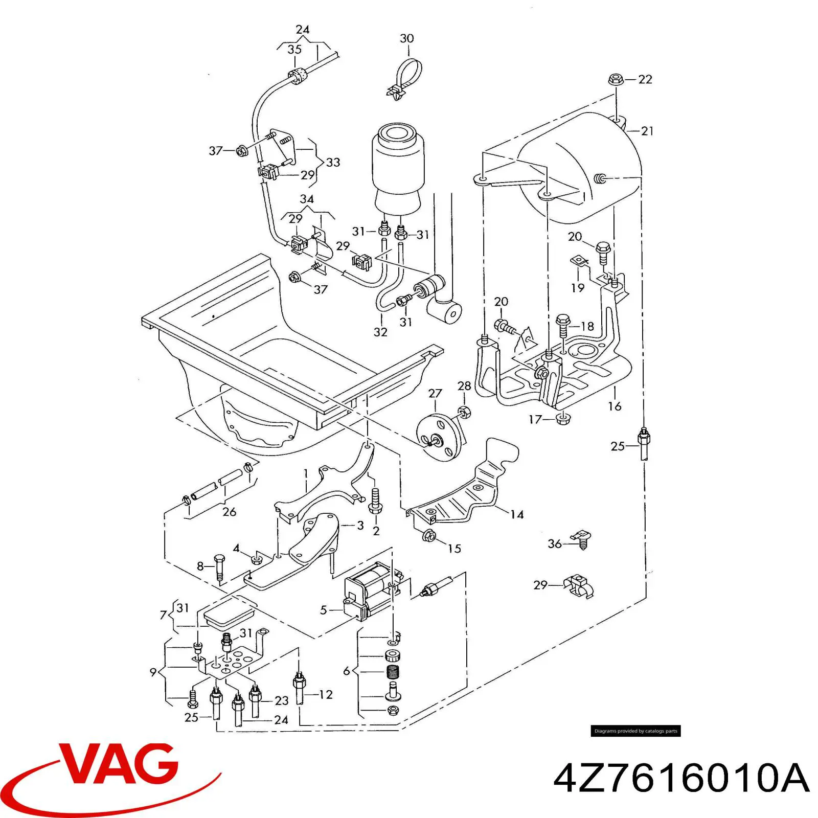  VAG 4Z7616010A ціна, від 25.33 USD
