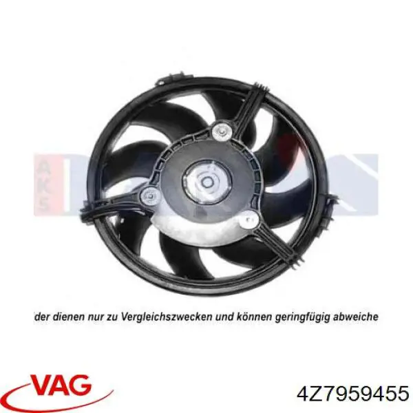 Вентилятор радіатора VAG 4Z7959455 ціна, від 49.66 USD