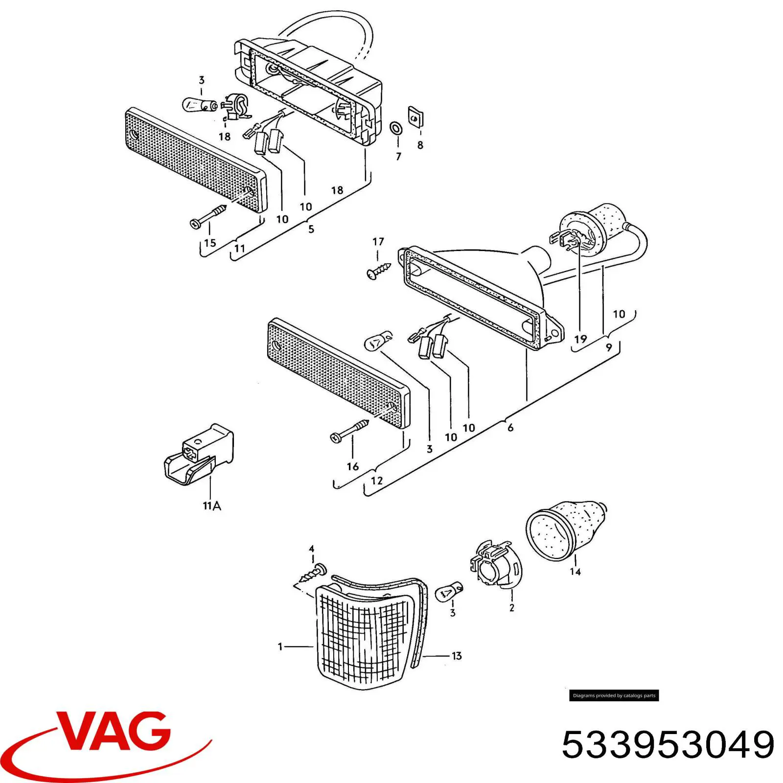 533953049 VAG Лівий покажчик повороту