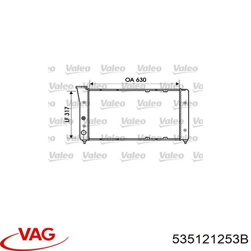 Купити 535121253B VAG Радіатор двигуна