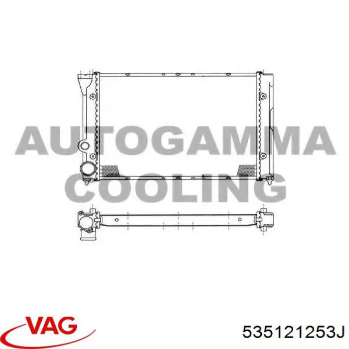 Радіатор охолодження двигуна 535121253J VAG