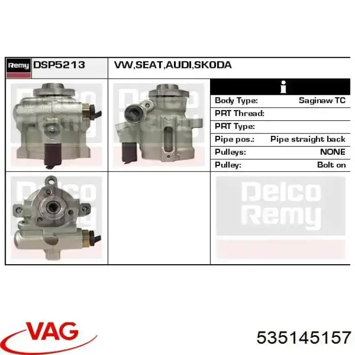 Насос ГПК VAG 535145157 ціна, від 71.40 USD