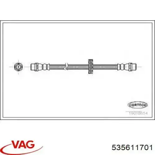 Шланг гальмівний передній 535611701 VAG