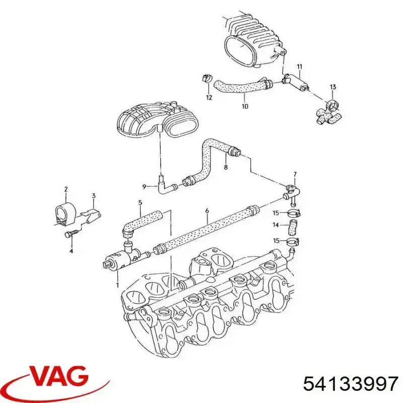Трубка картера повітряна VAG 54133997 ціна, від 119.56 USD