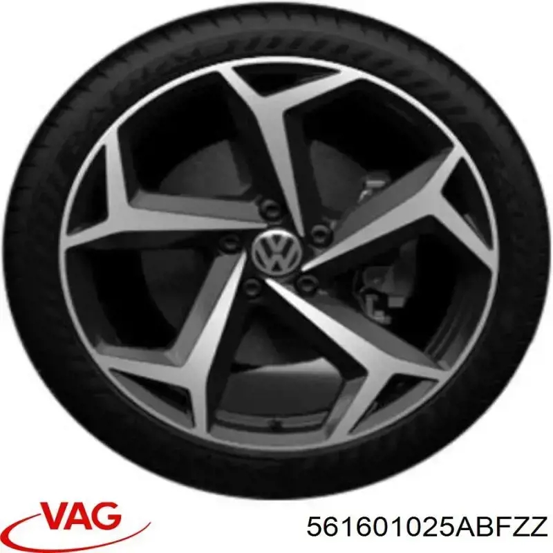561601025ABFZZ VAG Диски литі (легкосплавні, титанові)