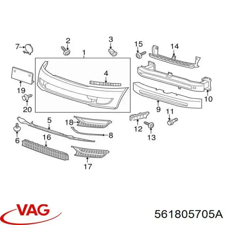 Направляюча переднього бампера Signeda PVW43098OAC ціна, від 45.54 USD