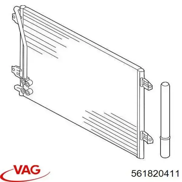 Конденсатор кондиціонера VAG 561820411 ціна, від 53.13 USD