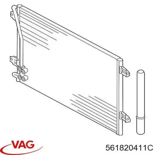 Конденсатор кондиціонера Mahle Original AC954000S ціна, від 119.44 USD