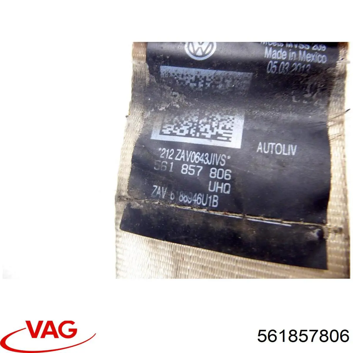 Пасок безпеки задній правий VAG 561857806 ціна, від 9.96 USD