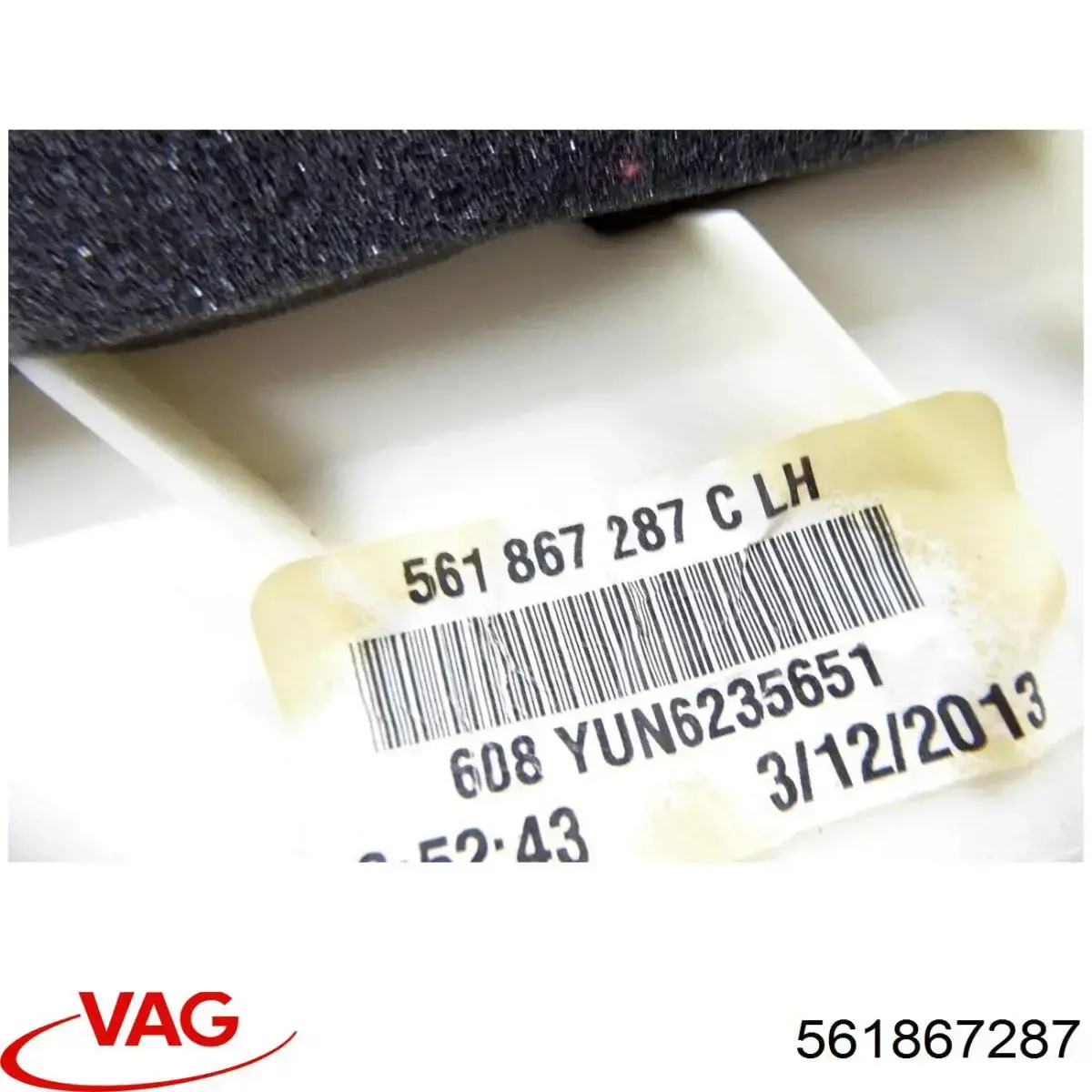 561867287 VAG Обшивка стійки кузова внутрішня, задня ліва