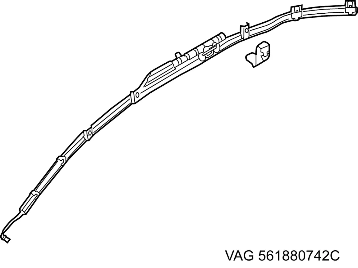 Подушка безпеки, збоку, права, AIRBAG VAG 561880742C ціна, від 111.88 USD