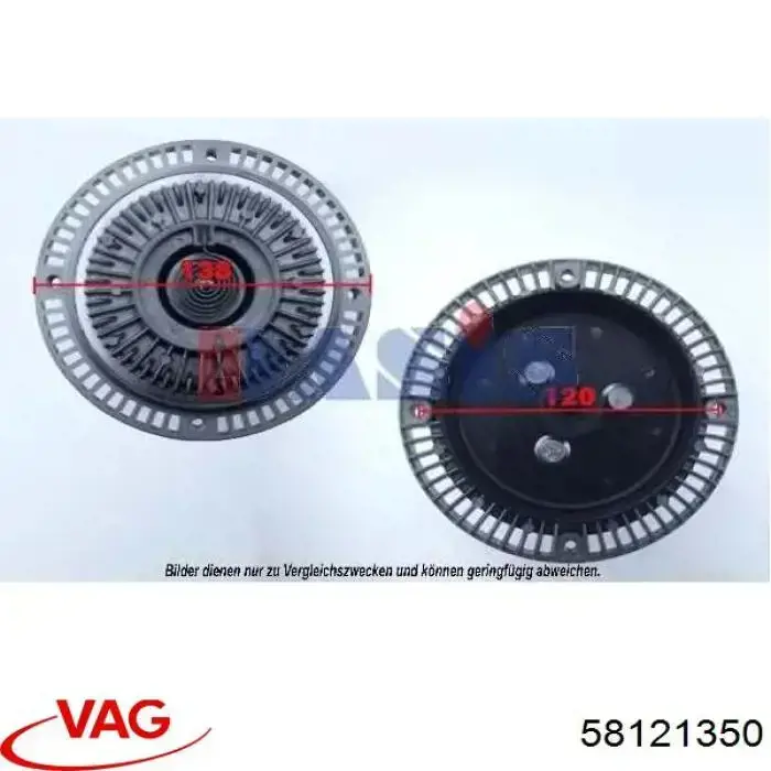 58121350 VAG вискомуфта, вязкостная муфта вентилятора охолодження