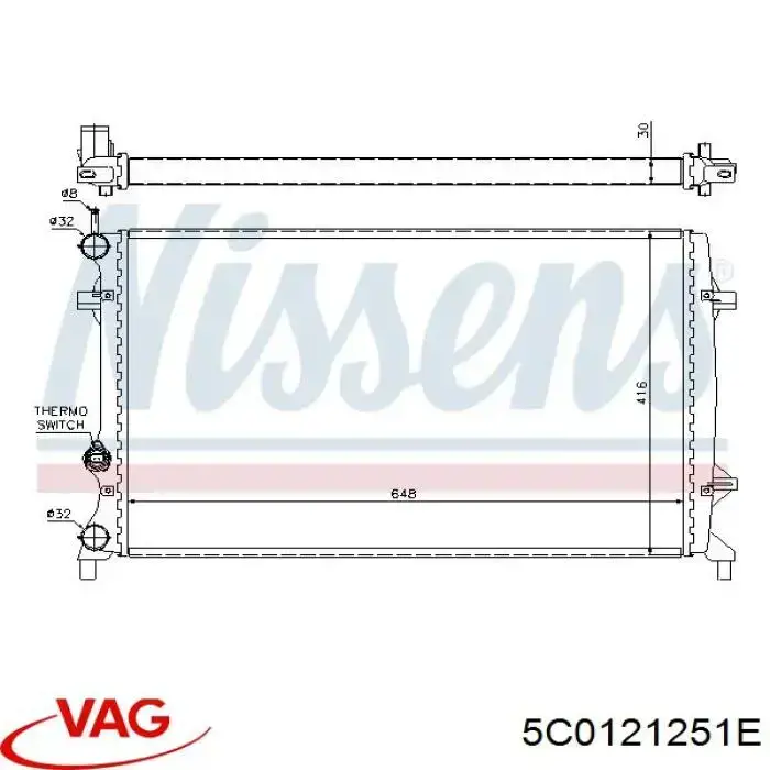 Радіатор 5C0121251E VAG