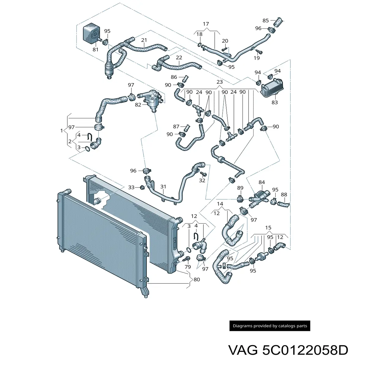  VAG 5C0122058D ціна, від 15.13 USD