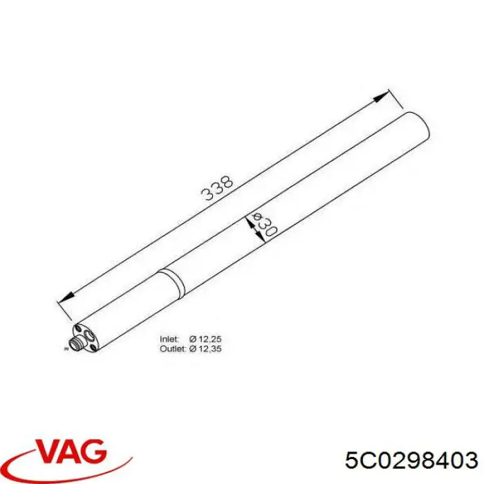 5C0298403 VAG ресивер-осушувач кондиціонера