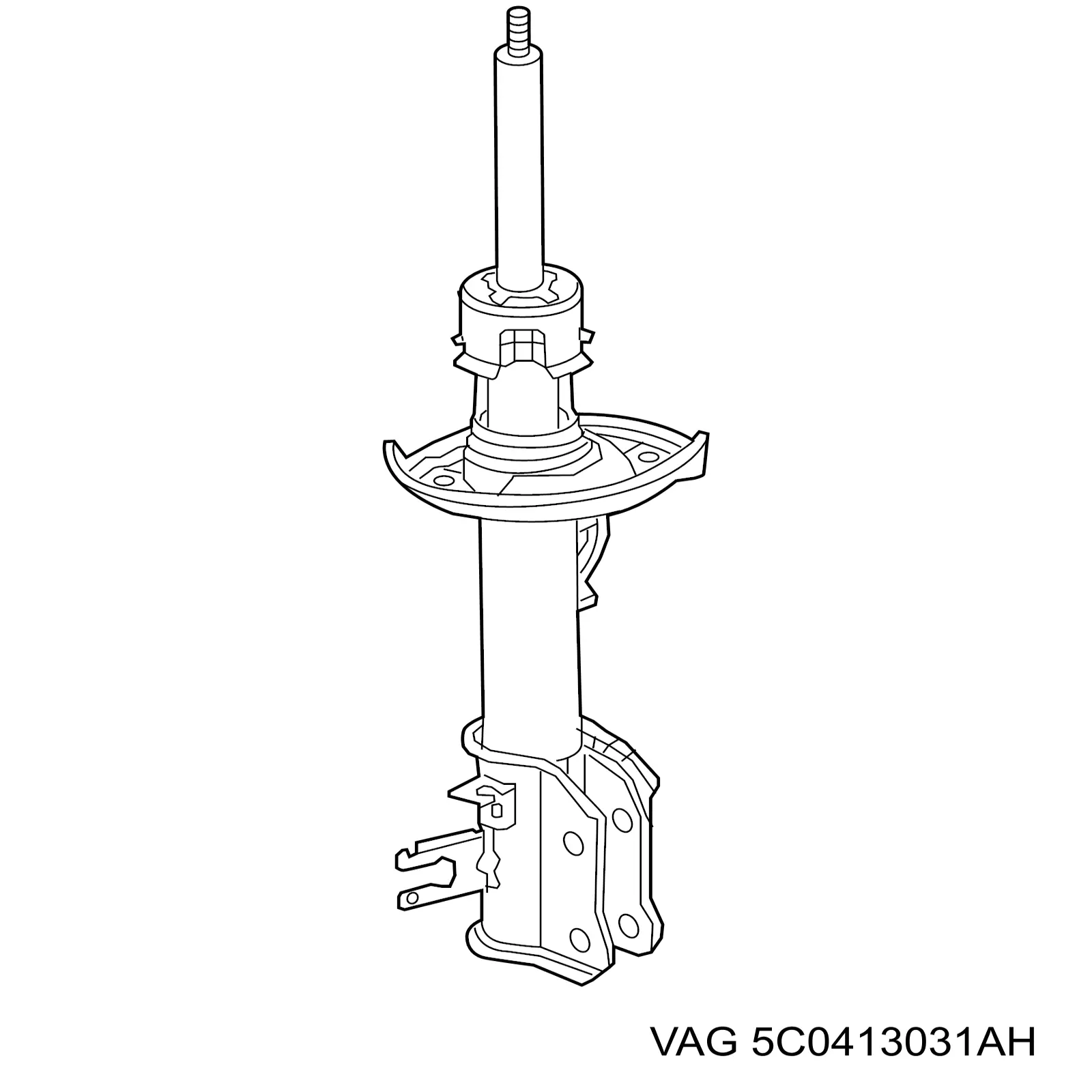 Купити 5C0413031AH VAG Амортизатор передньої підвіски