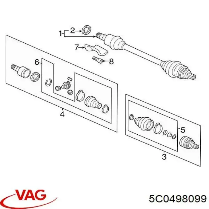 VAG5C0498099D Market (OEM) шрус зовнішній передній