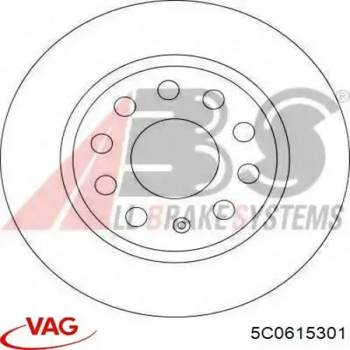 Купити 5C0615301 VAG Ротор гальмівний