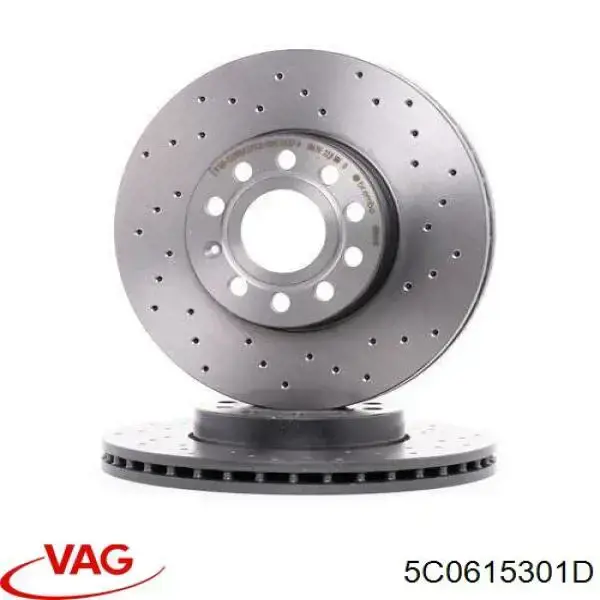 5C0615301D VAG диск гальмівний передній